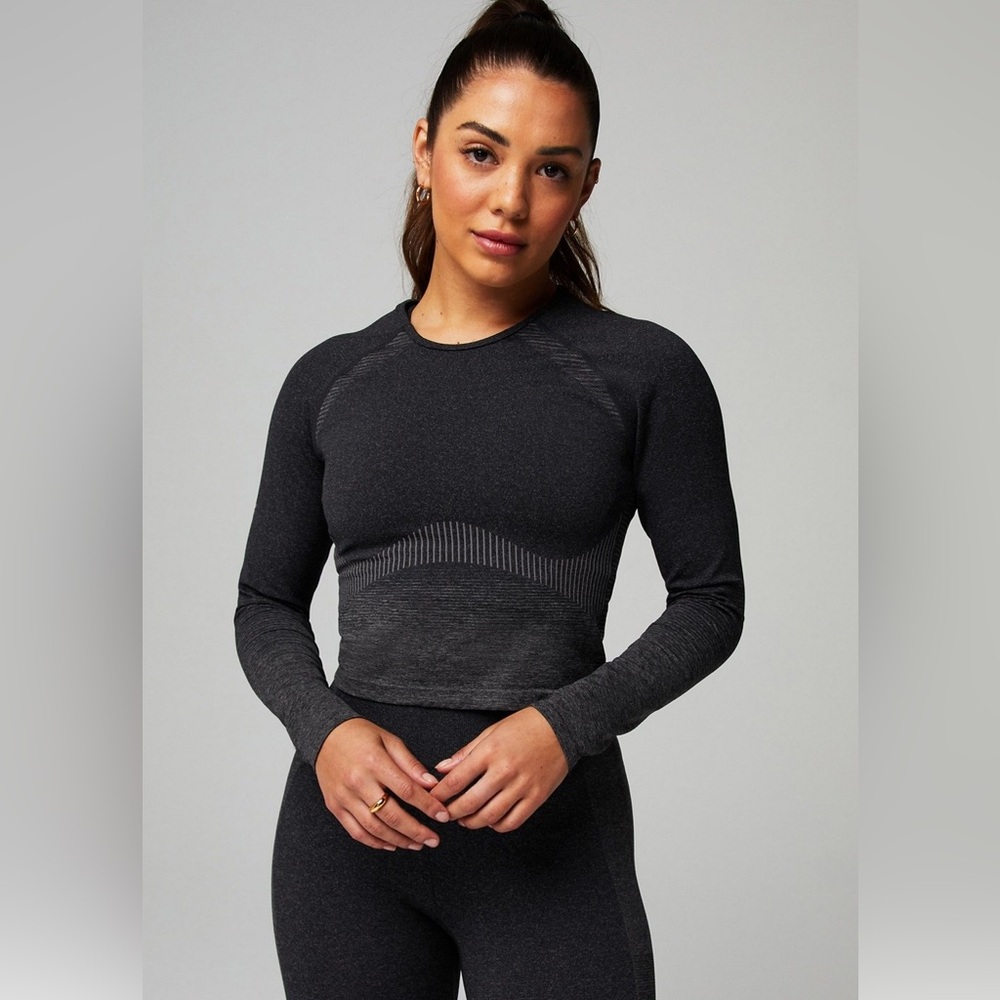 Fabletics Seamless Sport Stripe Long-Sleeve Top